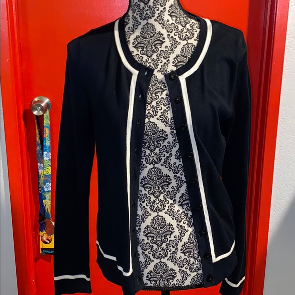 Black and white cardigan